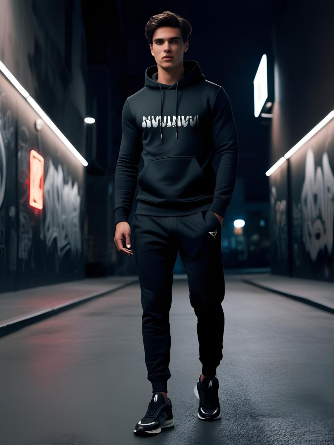 black cyber skull hoodie streetwear cyberpunk