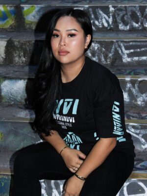Graphic T-shirt “Neon Blue Wave”