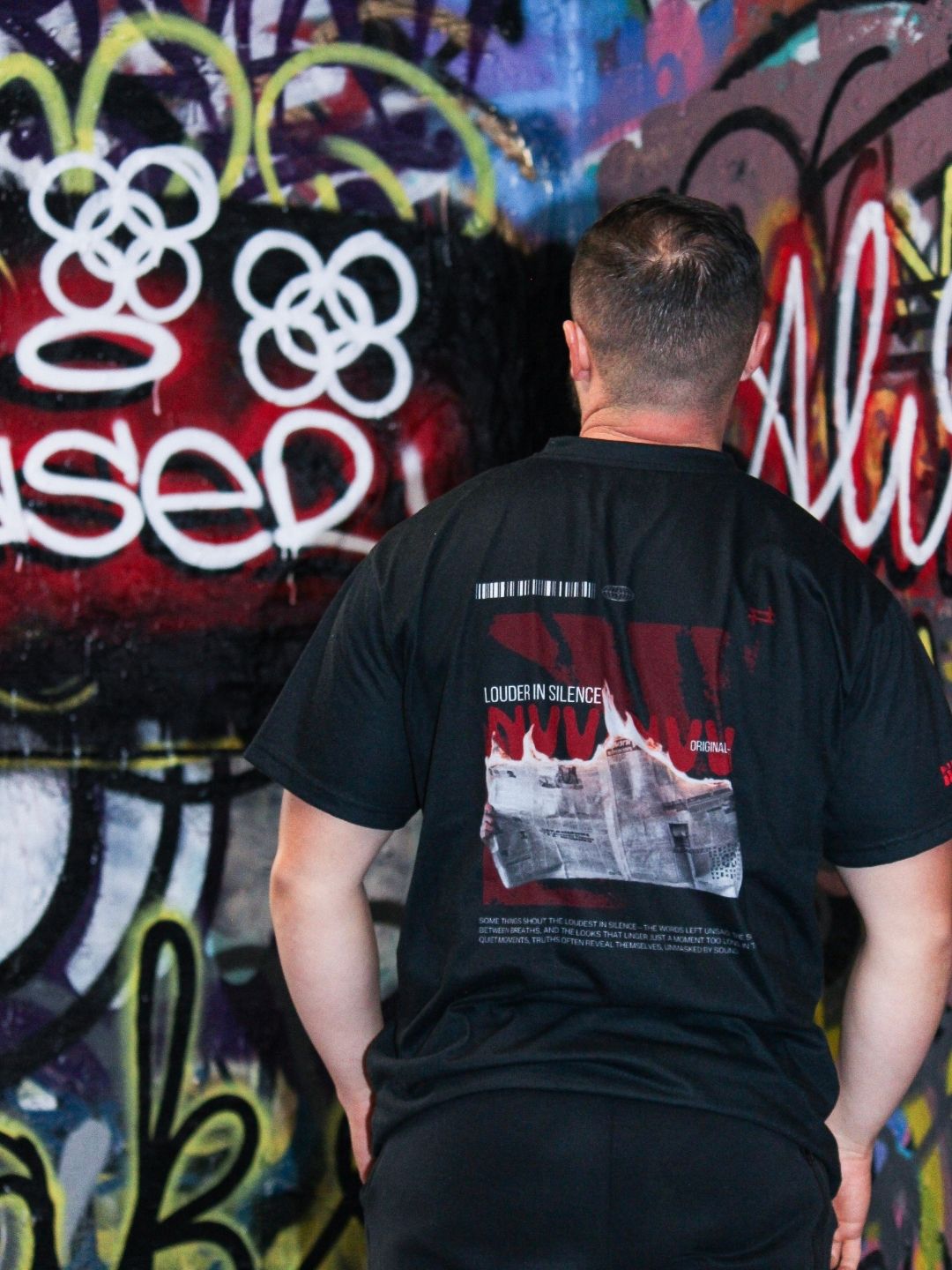 red alert t-shirt minimalist streetwear