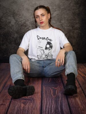 Graphic White T-Shirt – “Music Is the Answer”