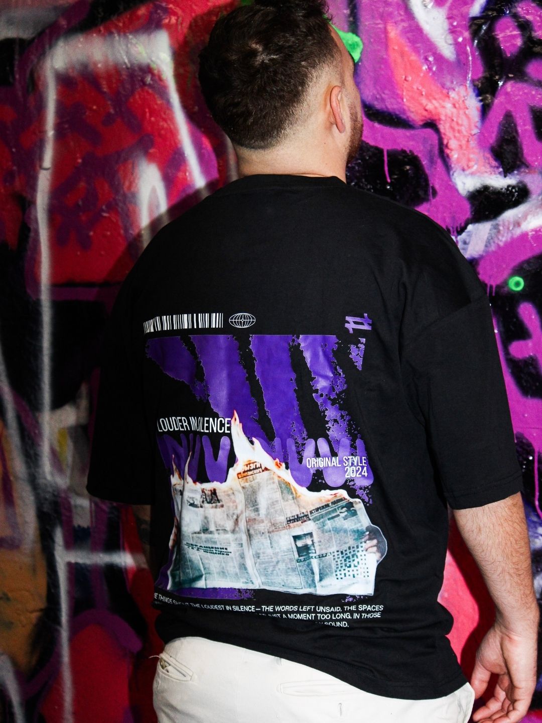Purple Alert t-shirt unisex streetwear oversized