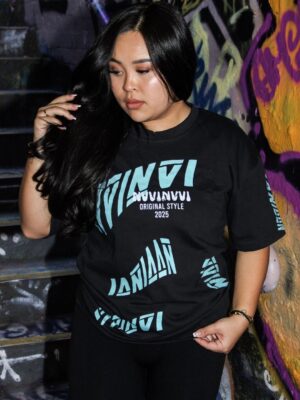 Graphic T-shirt “Neon Blue Wave”