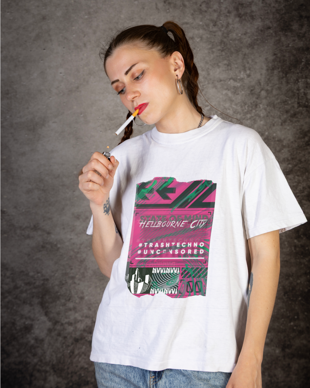 Hell Bourne streetwear t-shirt with uncensored graphic